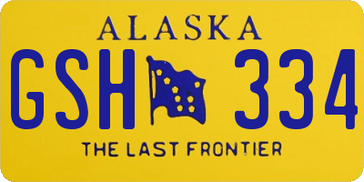 AK license plate GSH334