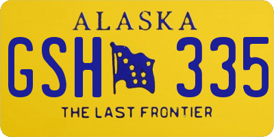 AK license plate GSH335