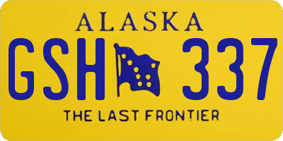 AK license plate GSH337