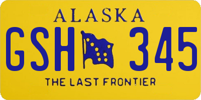 AK license plate GSH345