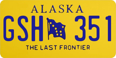 AK license plate GSH351