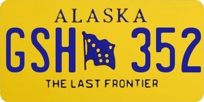 AK license plate GSH352