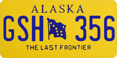 AK license plate GSH356