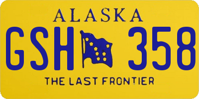 AK license plate GSH358