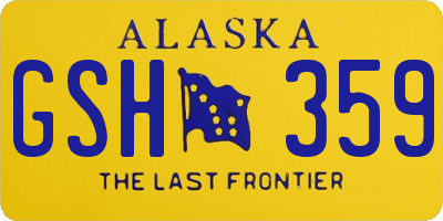 AK license plate GSH359