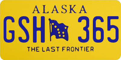 AK license plate GSH365