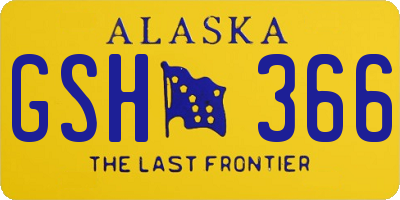 AK license plate GSH366
