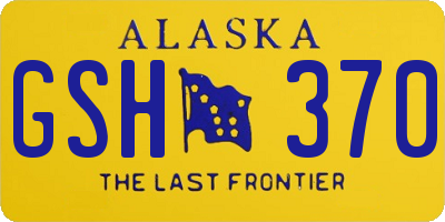 AK license plate GSH370