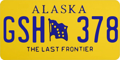 AK license plate GSH378