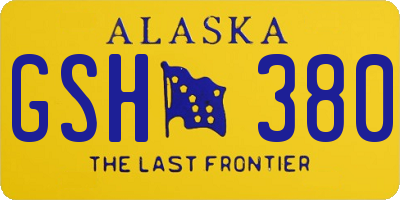 AK license plate GSH380