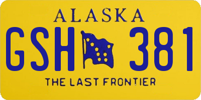 AK license plate GSH381
