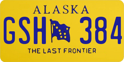 AK license plate GSH384