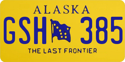 AK license plate GSH385