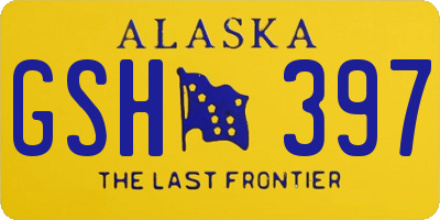 AK license plate GSH397