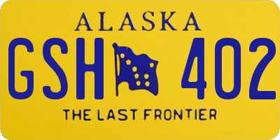 AK license plate GSH402