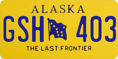 AK license plate GSH403