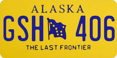 AK license plate GSH406