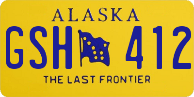 AK license plate GSH412