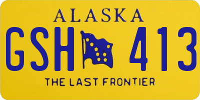 AK license plate GSH413