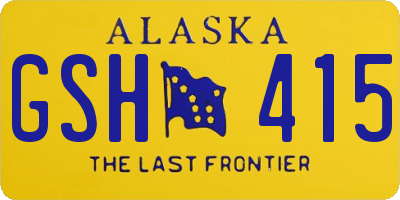 AK license plate GSH415