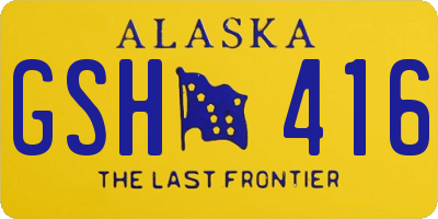 AK license plate GSH416