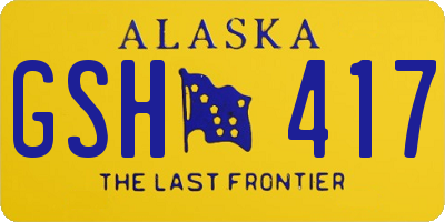 AK license plate GSH417