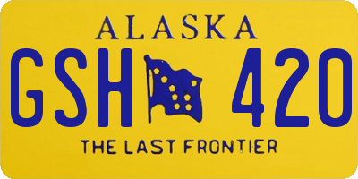 AK license plate GSH420