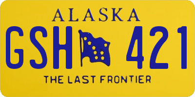 AK license plate GSH421