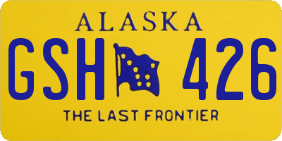 AK license plate GSH426