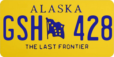 AK license plate GSH428