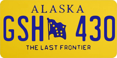 AK license plate GSH430