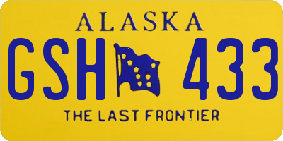 AK license plate GSH433