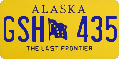 AK license plate GSH435