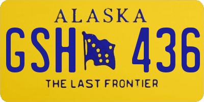 AK license plate GSH436