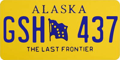 AK license plate GSH437