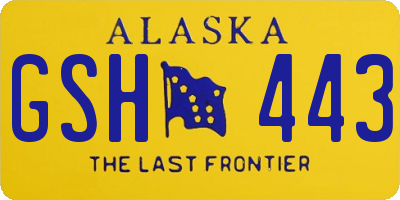 AK license plate GSH443