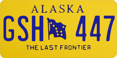 AK license plate GSH447