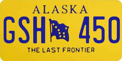 AK license plate GSH450