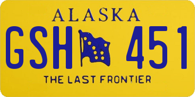 AK license plate GSH451