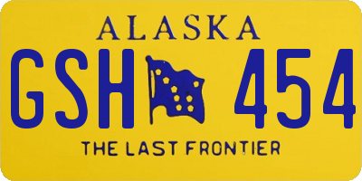 AK license plate GSH454