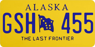 AK license plate GSH455