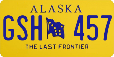 AK license plate GSH457