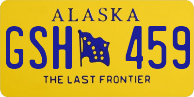 AK license plate GSH459