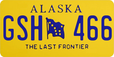 AK license plate GSH466