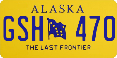 AK license plate GSH470