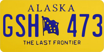 AK license plate GSH473