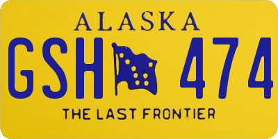 AK license plate GSH474