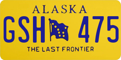 AK license plate GSH475