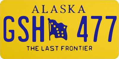 AK license plate GSH477