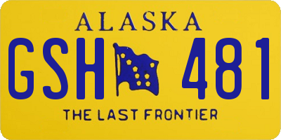 AK license plate GSH481
